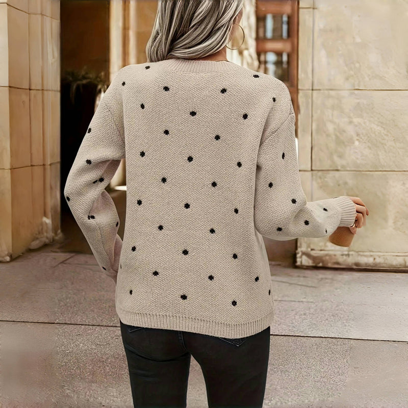 Louise | Pull en tricot à pois