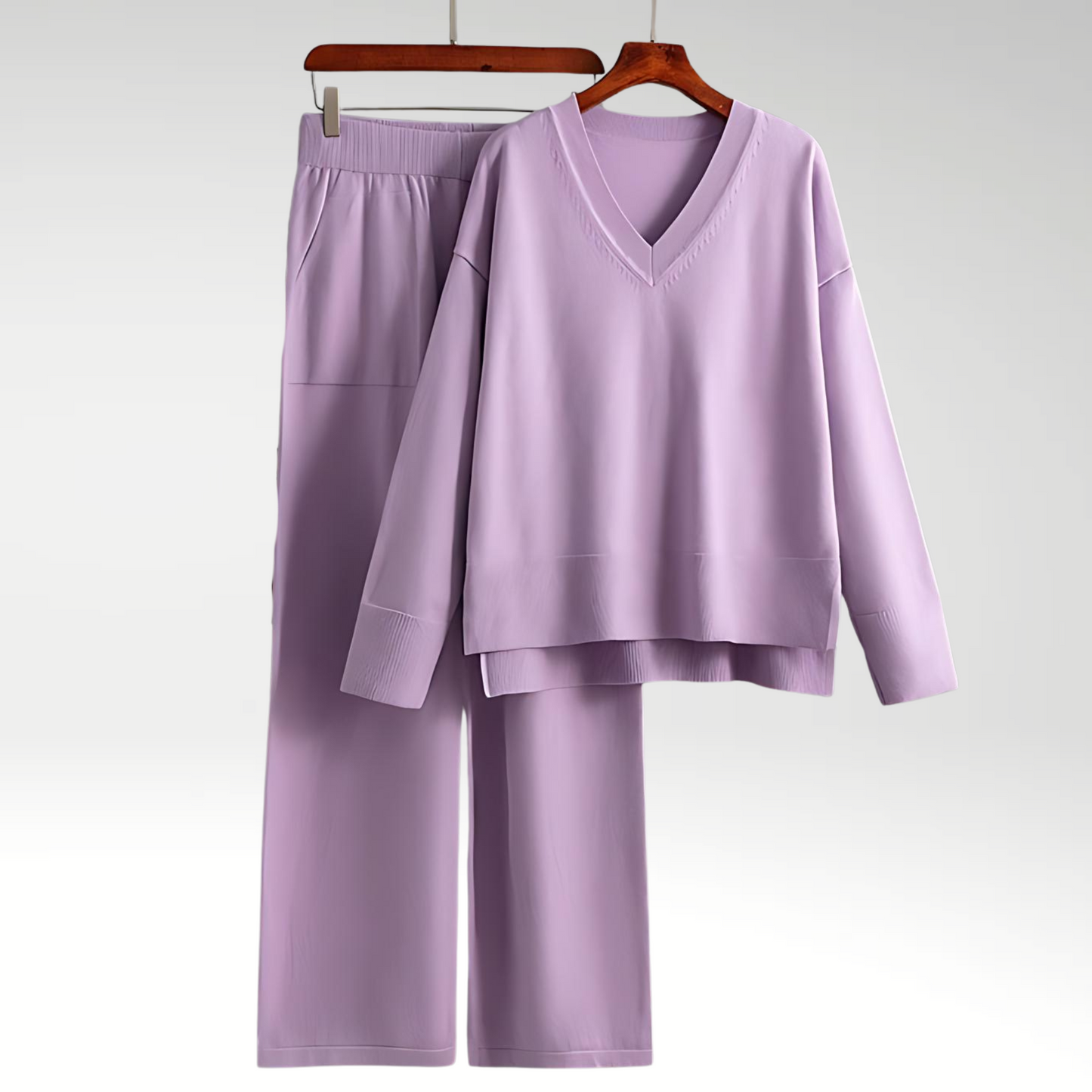 Isabelle | Luxe V-Neck Two Piece Set
