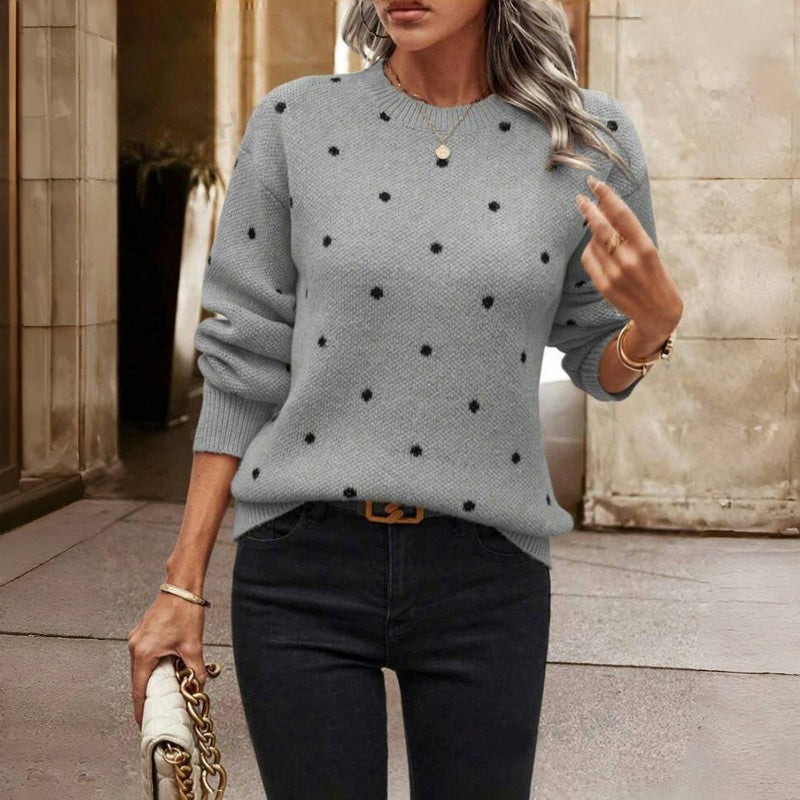 Louise | Pull en tricot à pois