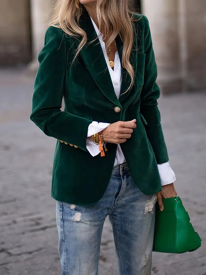 SARAH | VESTE EN VELOURS ÉLÉGANTE