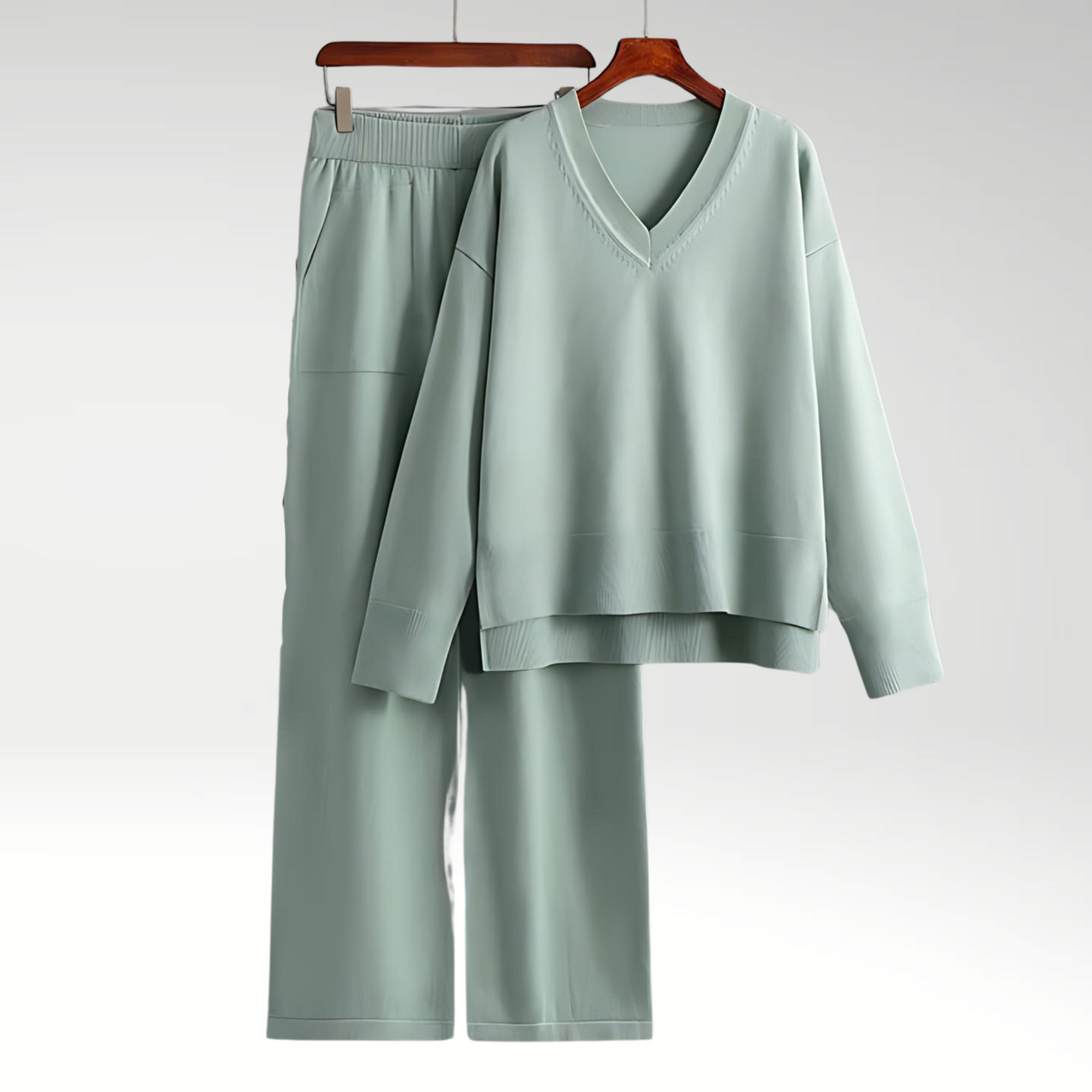 Isabelle | Luxe V-Neck Two Piece Set
