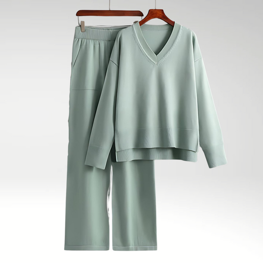 Isabelle | Luxe V-Neck Two Piece Set