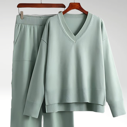 Isabelle | Luxe V-Neck Two Piece Set