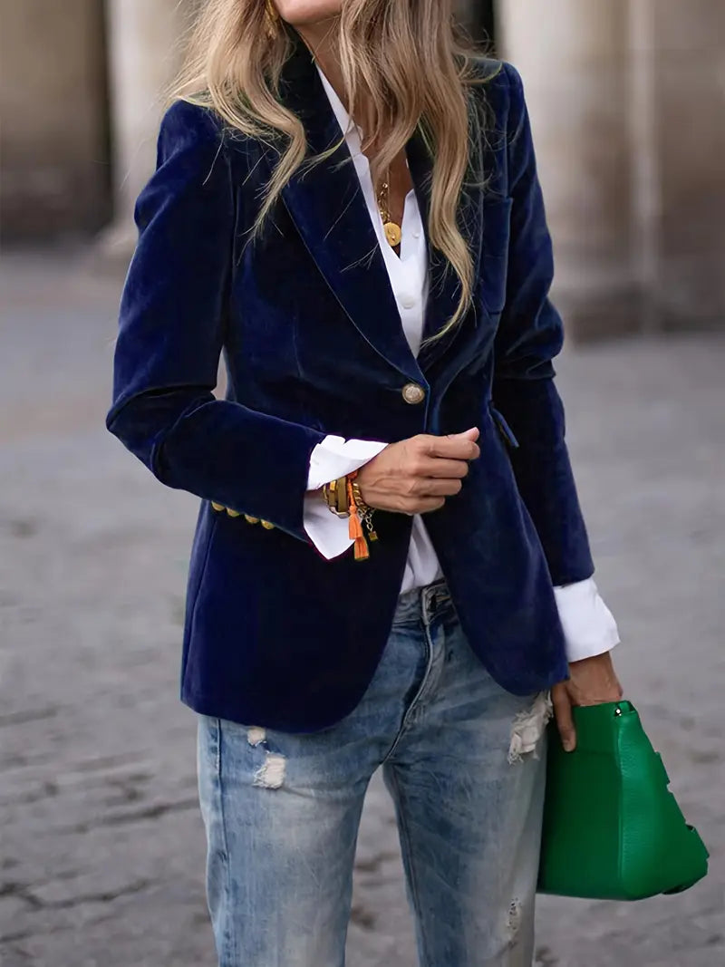 SARAH | VESTE EN VELOURS ÉLÉGANTE
