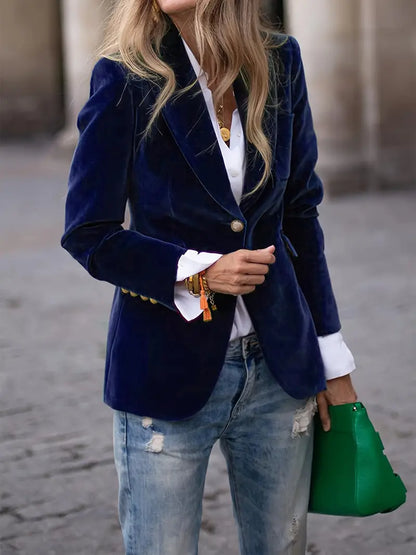 SARAH | VESTE EN VELOURS ÉLÉGANTE