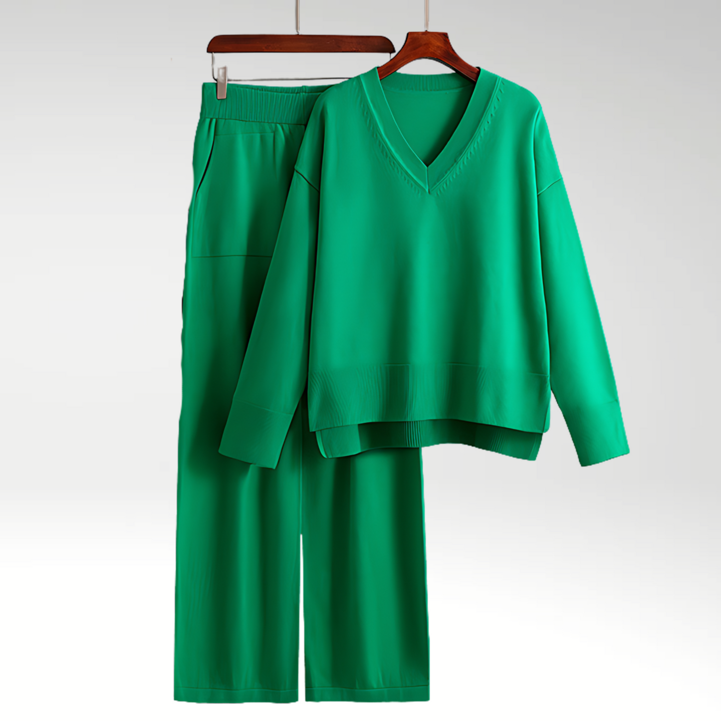 Isabelle | Luxe V-Neck Two Piece Set