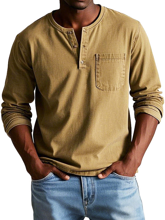 Louis | Chemise Vintage à Manches Longues
