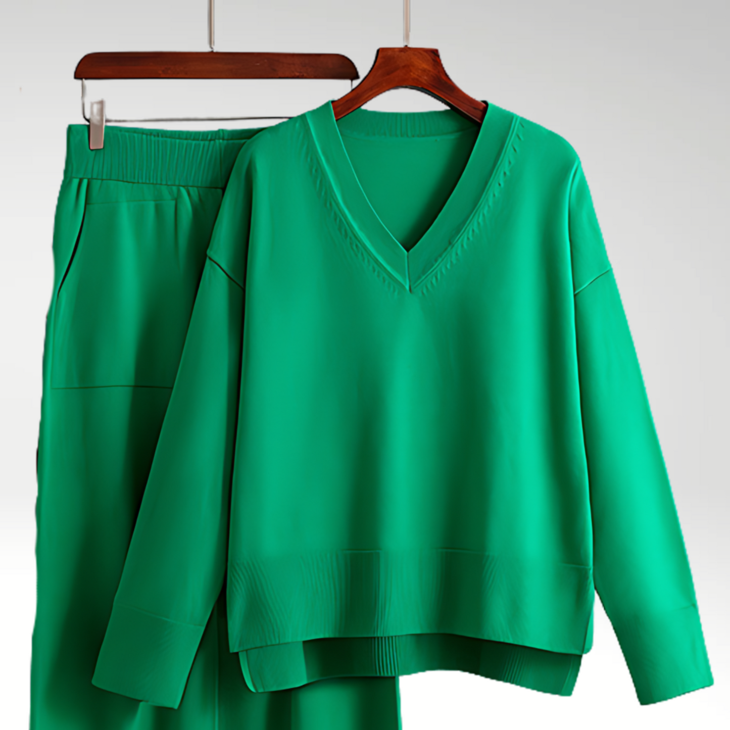 Isabelle | Luxe V-Neck Two Piece Set