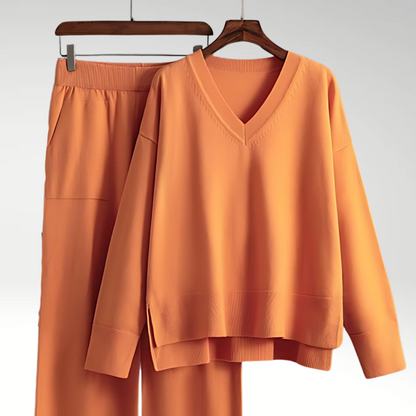 Isabelle | Luxe V-Neck Two Piece Set