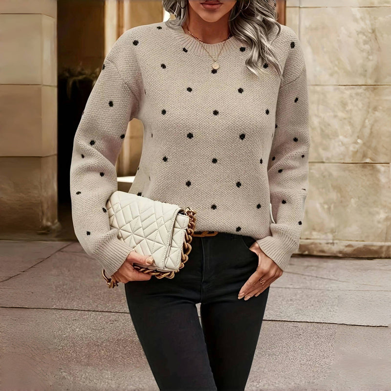 Louise | Pull en tricot à pois