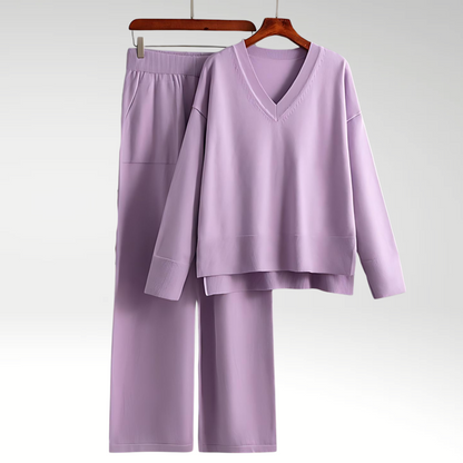 Isabelle | Luxe V-Neck Two Piece Set