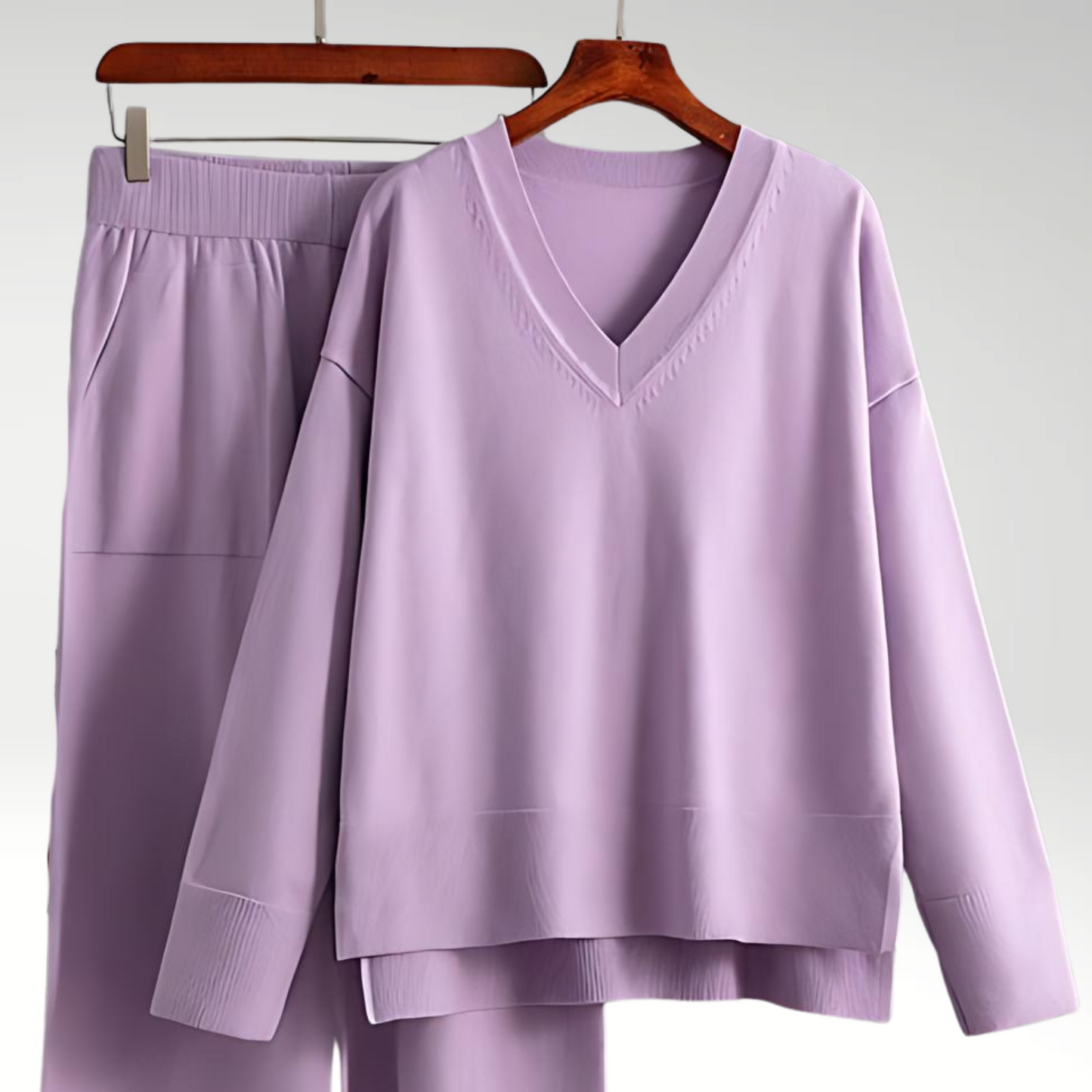 Isabelle | Luxe V-Neck Two Piece Set