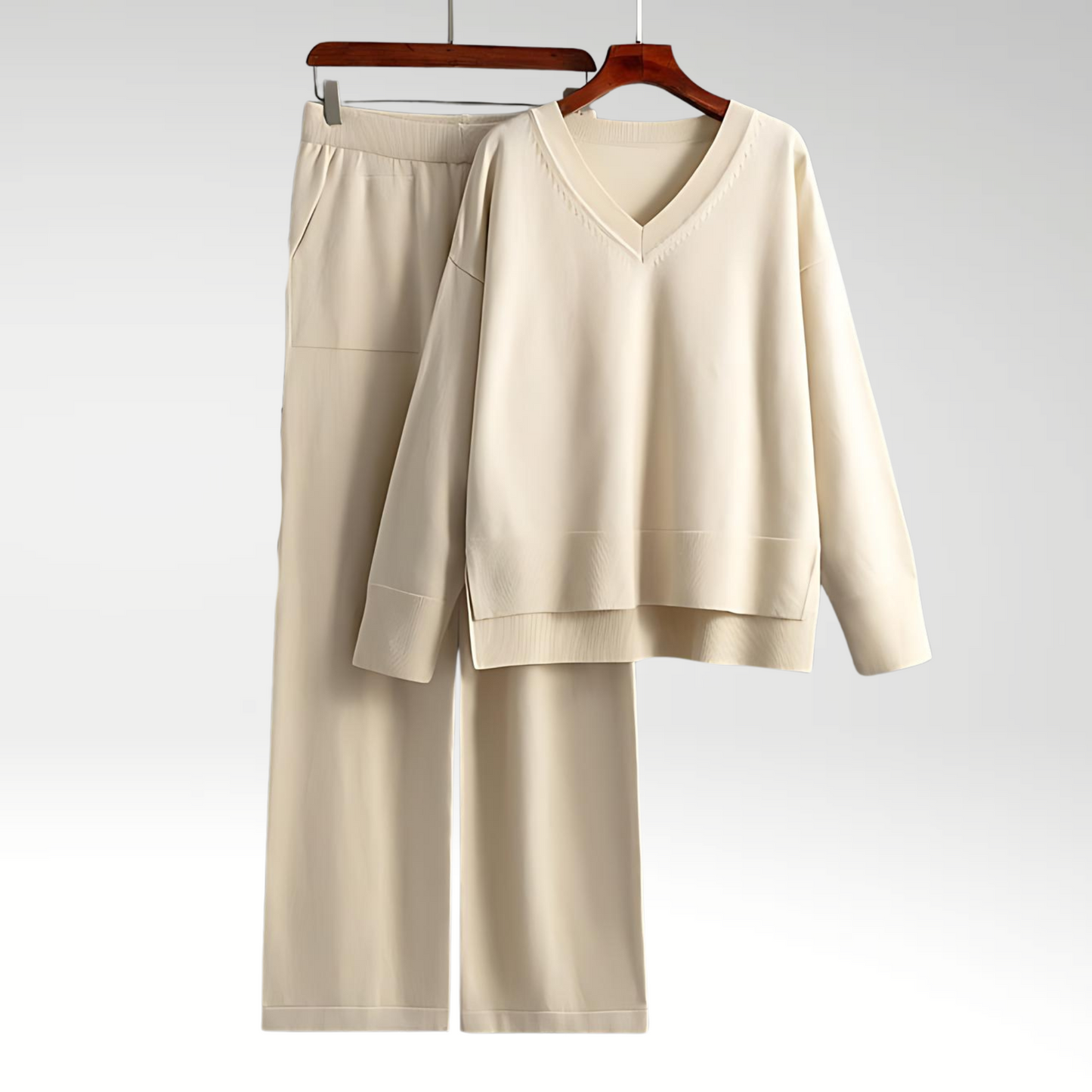 Isabelle | Luxe V-Neck Two Piece Set