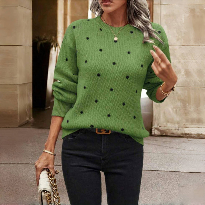 Louise | Pull en tricot à pois