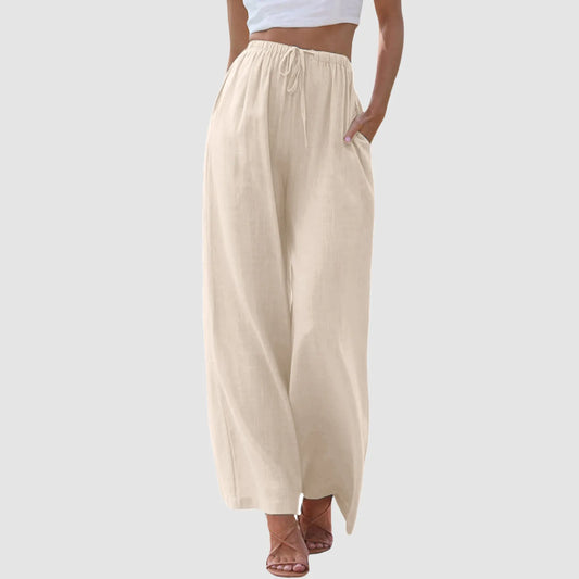 Pomeline | Pantalon taille haute à jambes larges