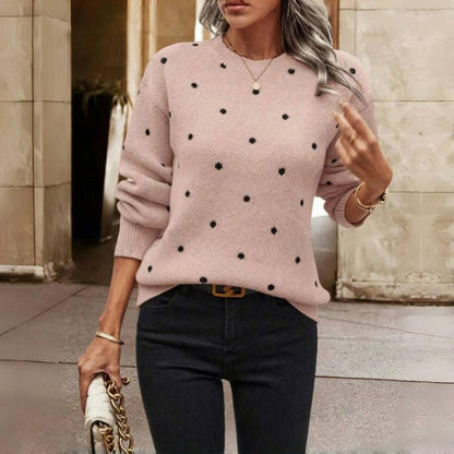 Louise | Pull en tricot à pois