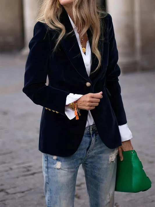 SARAH | VESTE EN VELOURS ÉLÉGANTE